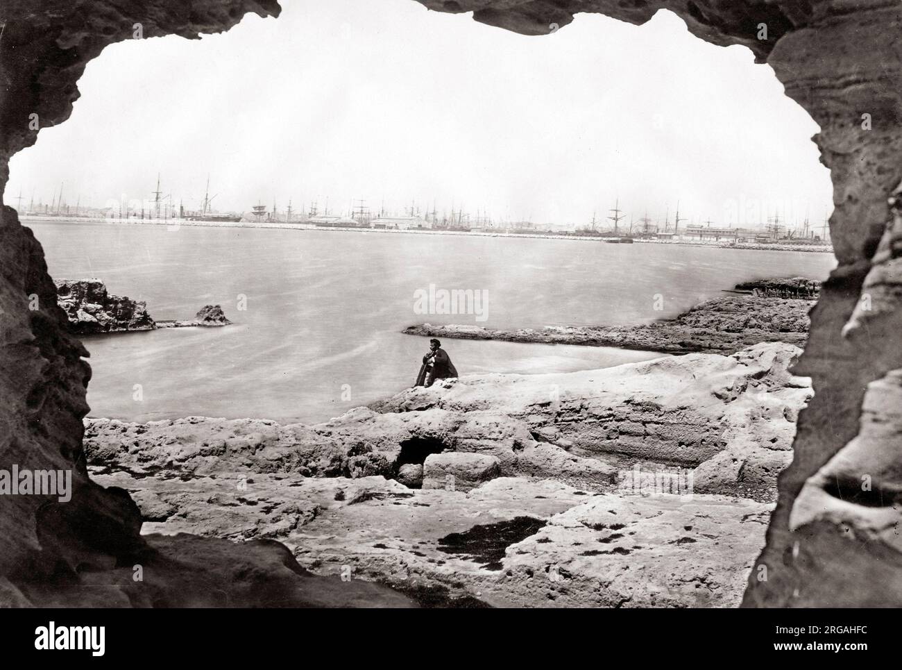 The Catacombs of Alexandria, Egypt, c.1880's Stock Photo