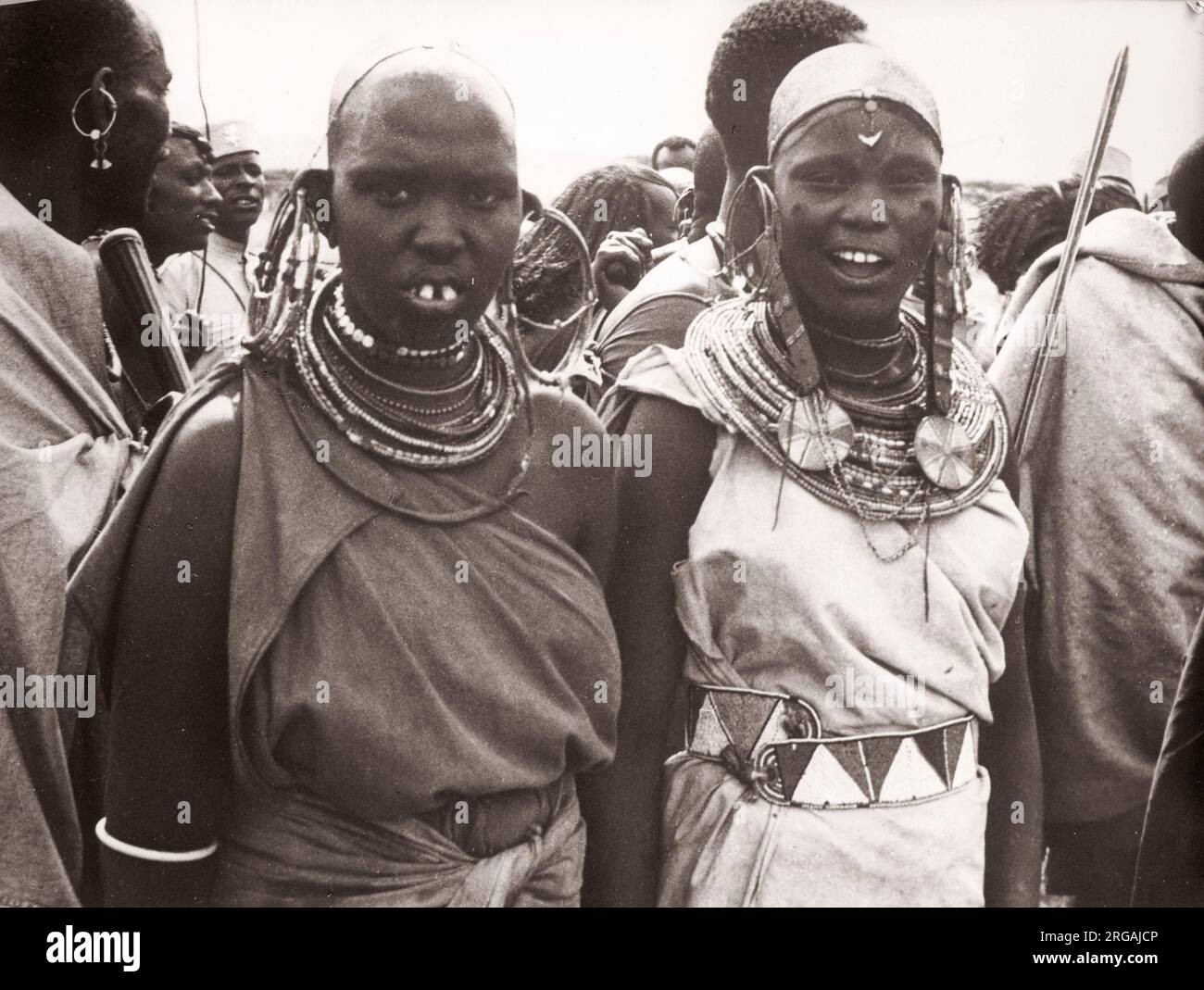 Maasai couple african people pattern Royalty Free Vector