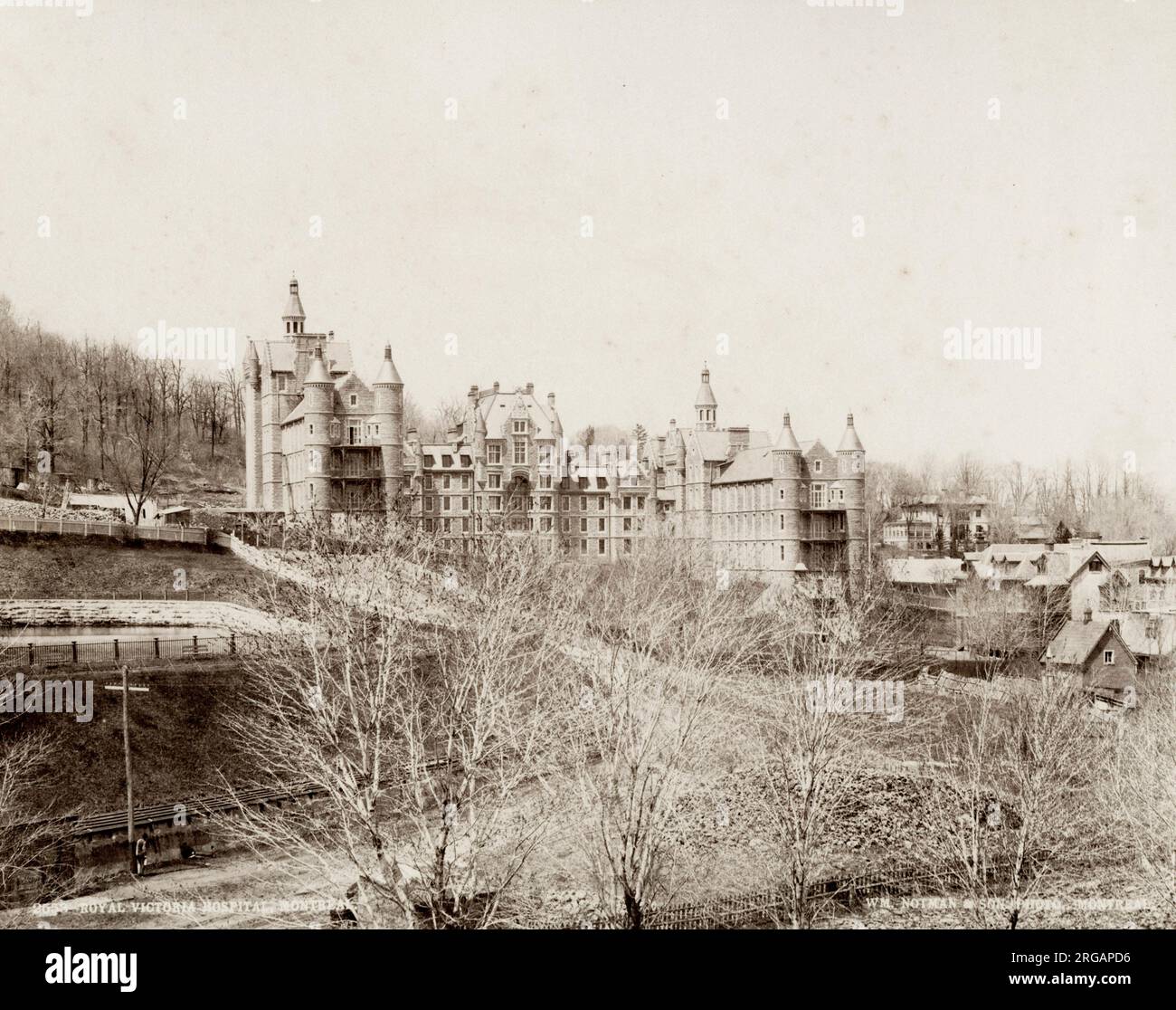 Vintage 19th century photograph: Royal victoria Hospital, Montreal, image c.1890's, William Notman studio. Stock Photo