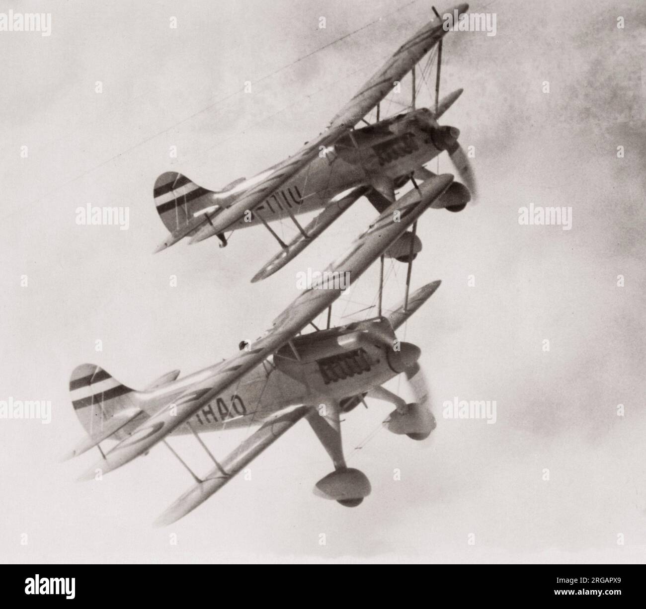1935 Richthofen Squadron, German Luftwaffe, biplanes Stock Photo