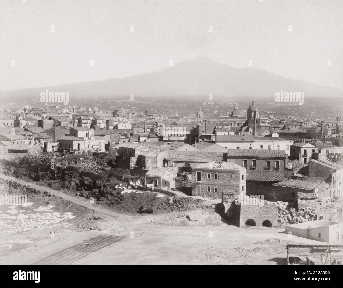 Photographie Vintage De Catane (Sicile) Vers 1880 - Tirage Albumine Original