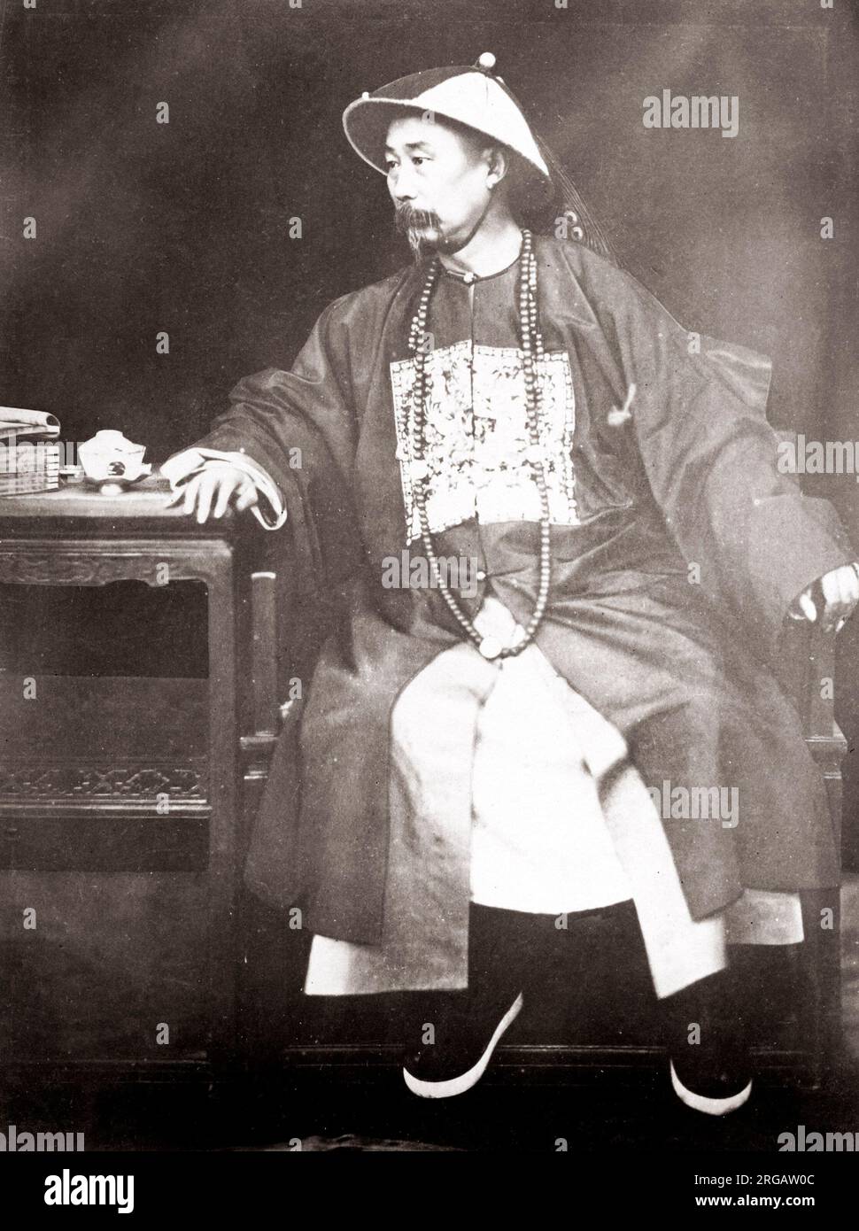 Portrait of Li Hongzhang, also know as Earl Li in Tianjin, 1878, by Liang Shitai (also known as See Tay) (Chinese, active in Hong Kong, Shanghai, and Tianjin, 1870s-1880s) Stock Photo