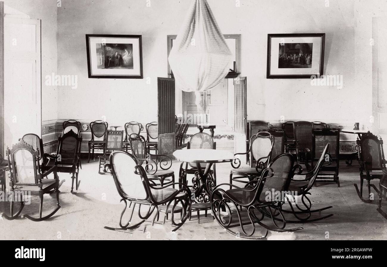 c.1900 photograph Cuba a Cuban parlor, parlour, sitting room