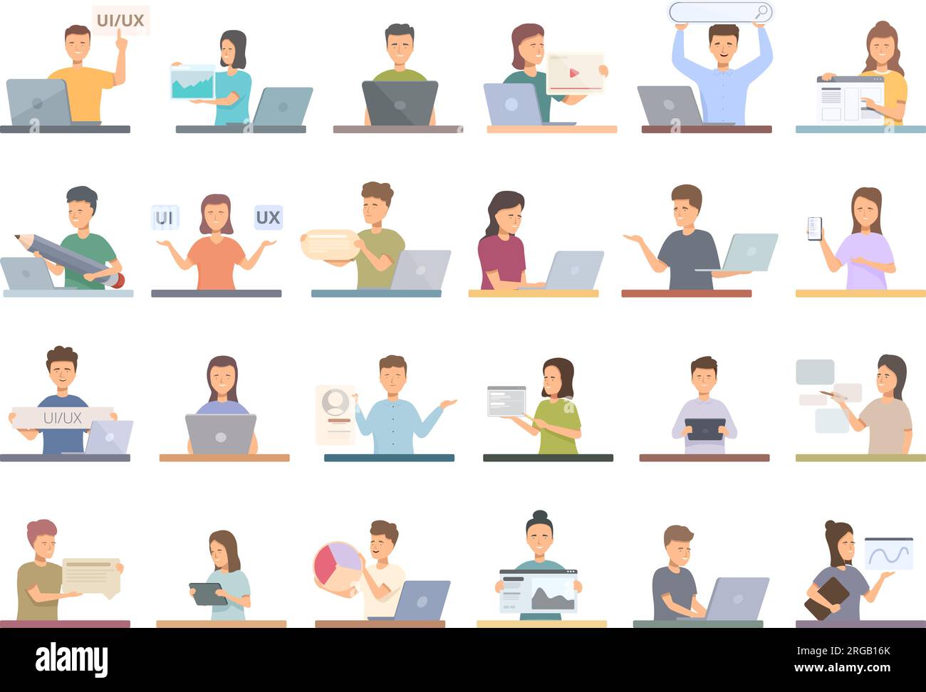 Team ux developer ui designer Stock Vector Images - Alamy