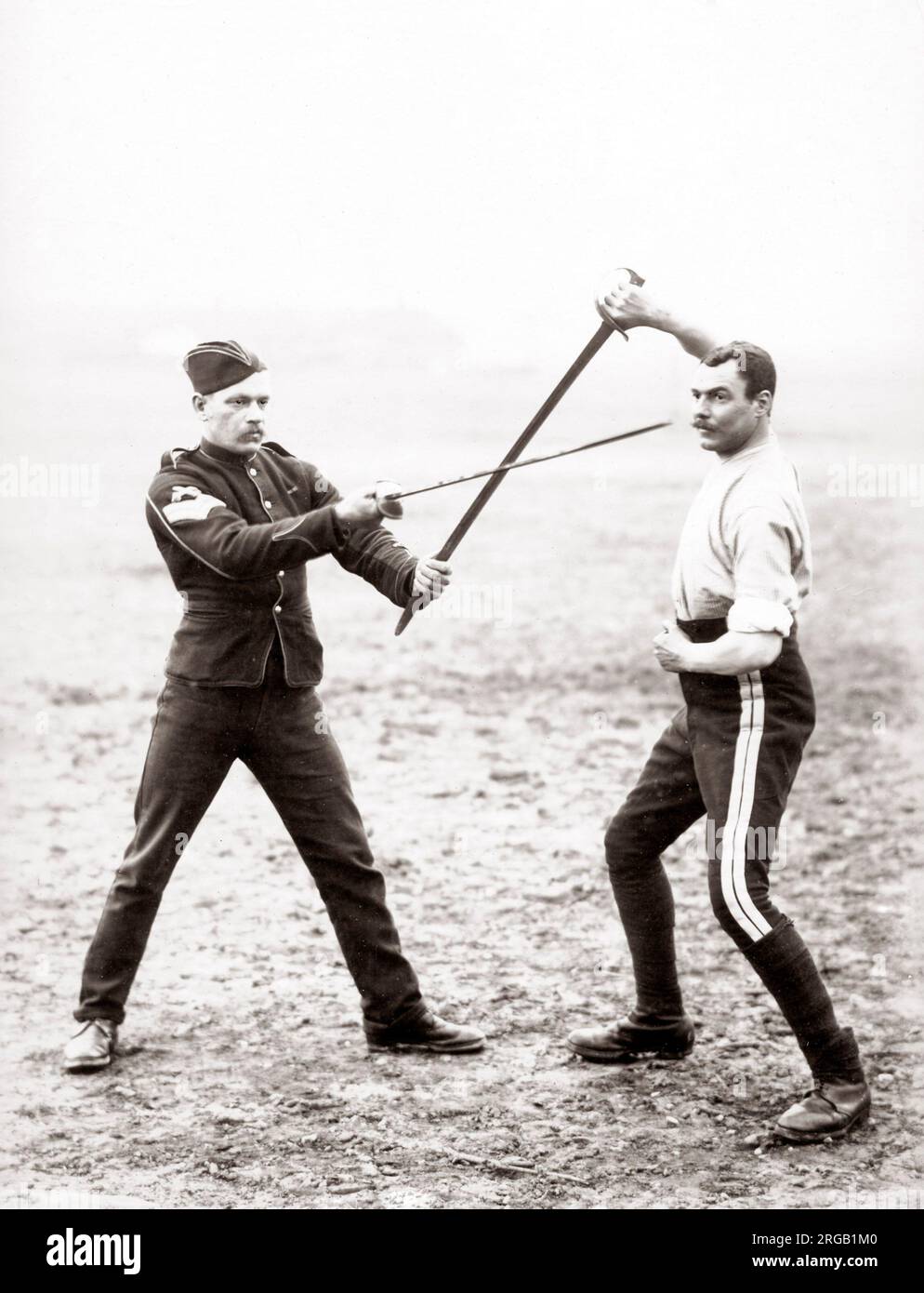 c.1890's British army regiment uniform - swordsmen 17th lancers Stock ...
