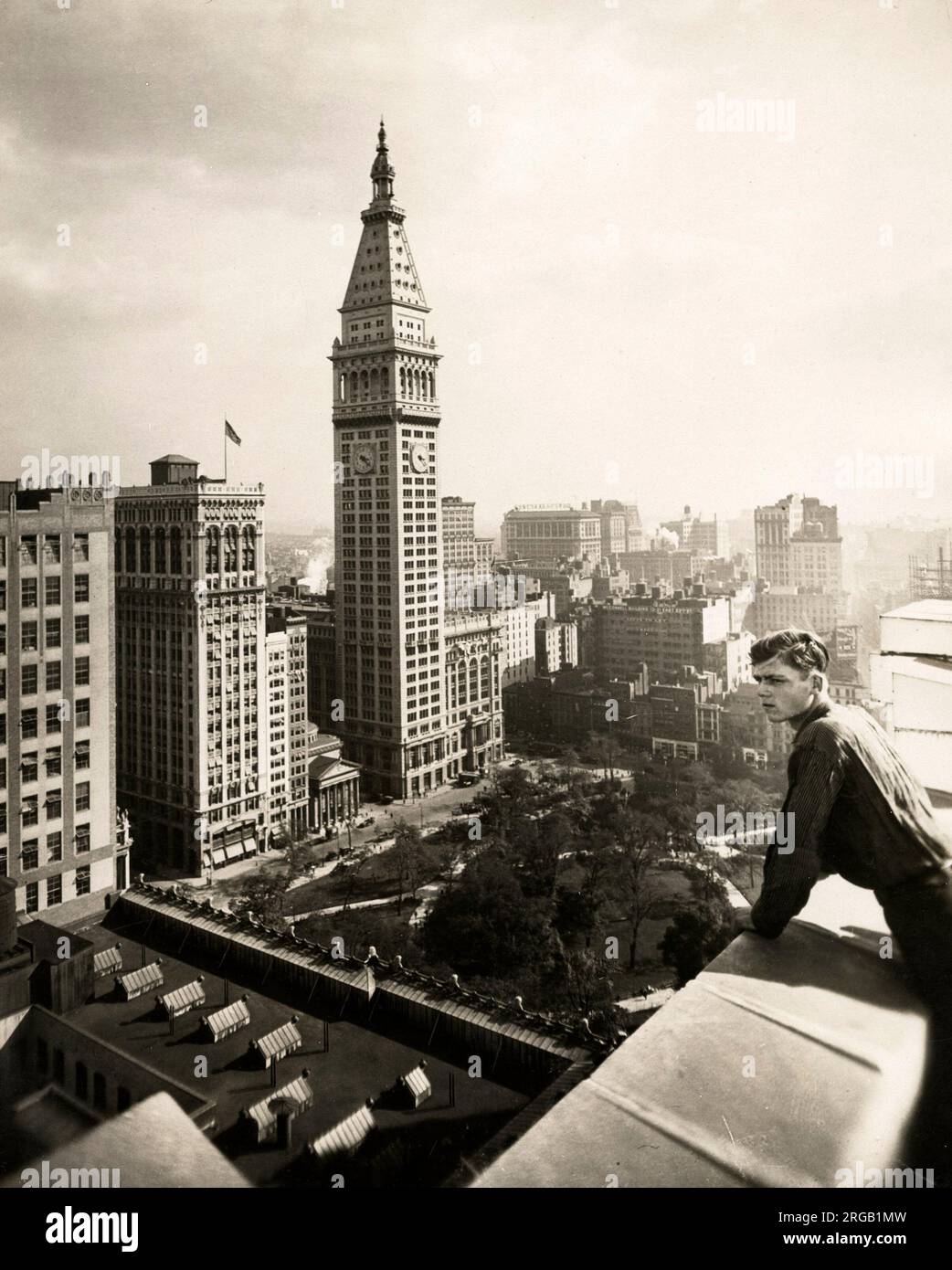 c.1920's - New York Medtropolitan Life, Met Life tower Stock Photo