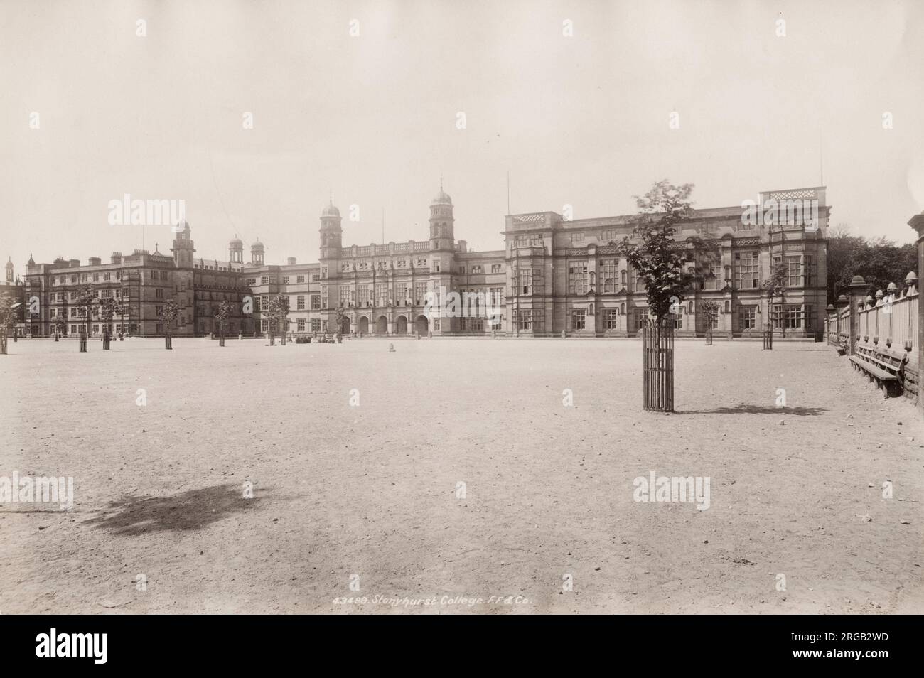 Vintage 19th century photograph: Stonyhurst College, Roman Catholic, Jesuit, school. Stock Photo