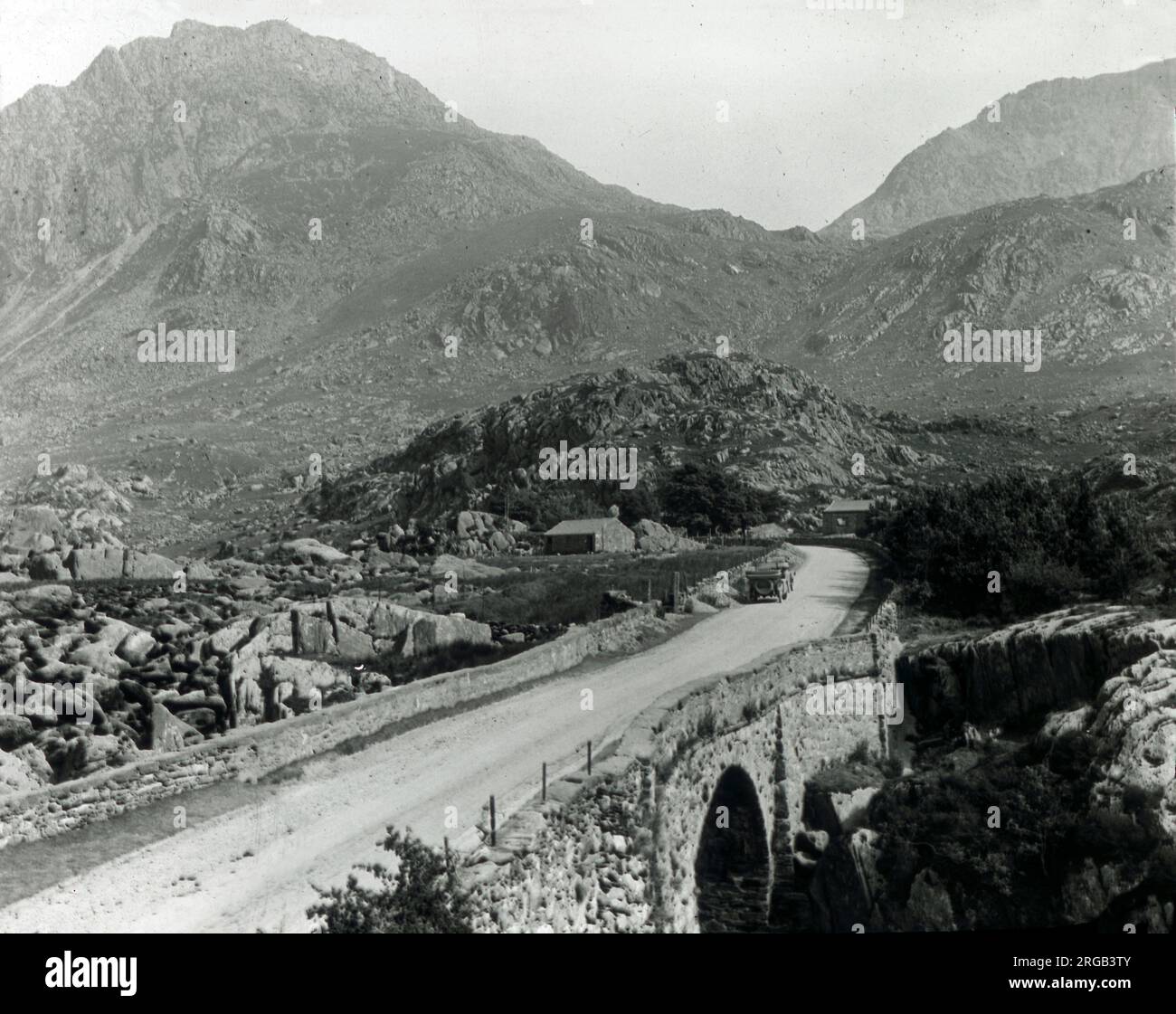 Road and bridge, Snowdonia National Park, North Wales Stock Photo - Alamy