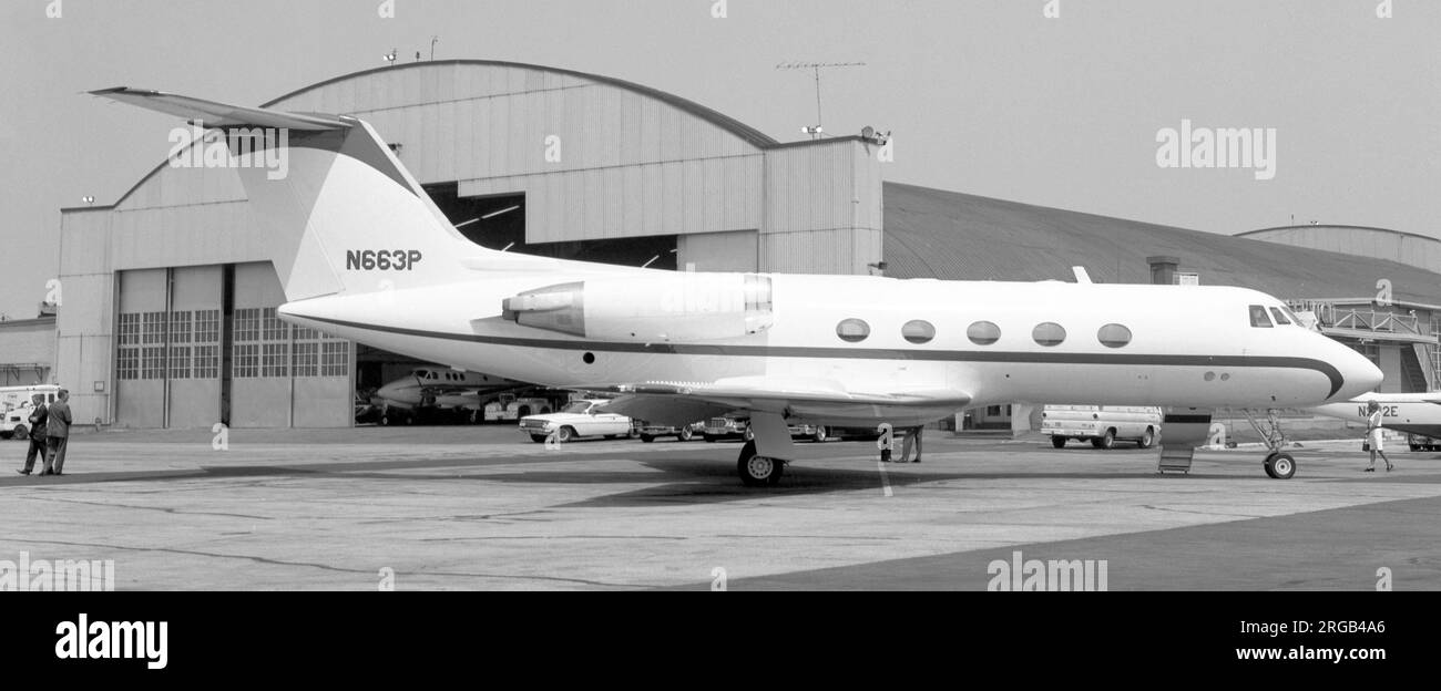 Grumman G-1159 Gulfstream II N663P (msn 14), of Phillips Petroleum Company. Stock Photo