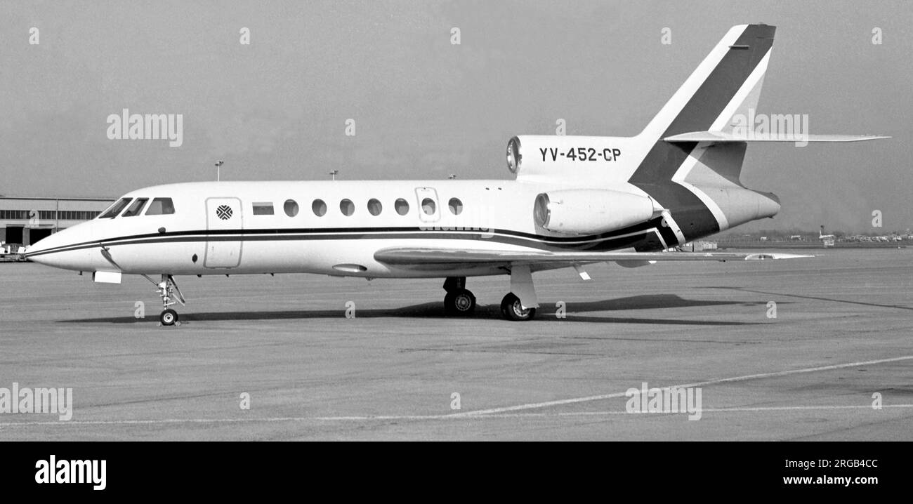 Dassault Falcon 50 YV-452CP (msn 4), of Petroven - Petroleos de Venezuela SA. Stock Photo