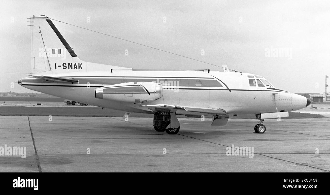 North American-Rockwell Sabre 40 I-SNAK (msn 282-25), of Societa Naz Netanodotti. Stock Photo