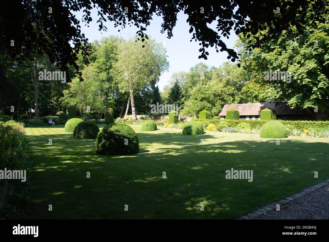 Jardins de Maizicourt, Le Tapis vert Stock Photo