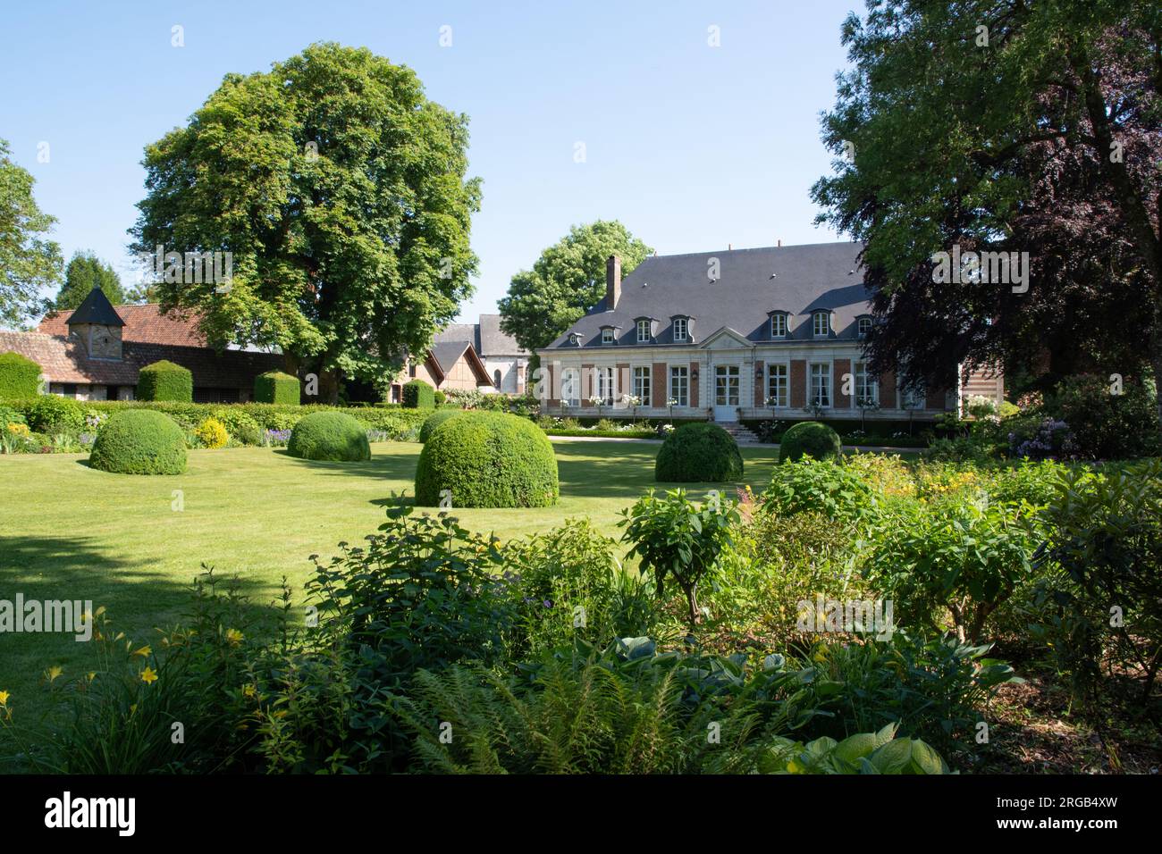 Jardins de Maizicourt, Le Tapis vert Stock Photo