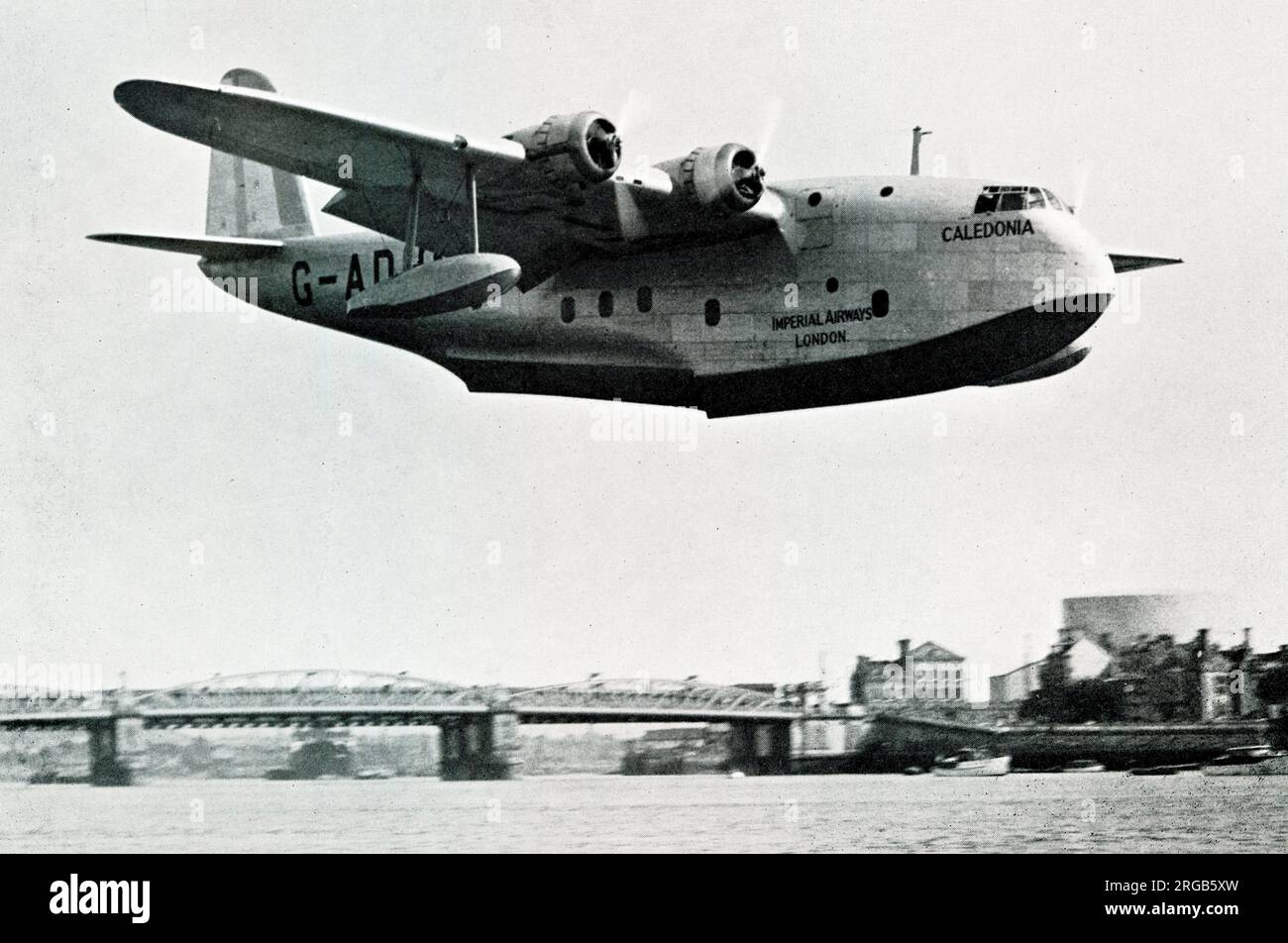 Imperial Airways, Short Empire Flying Boat, 'Caledonia' Aircraft Stock Photo