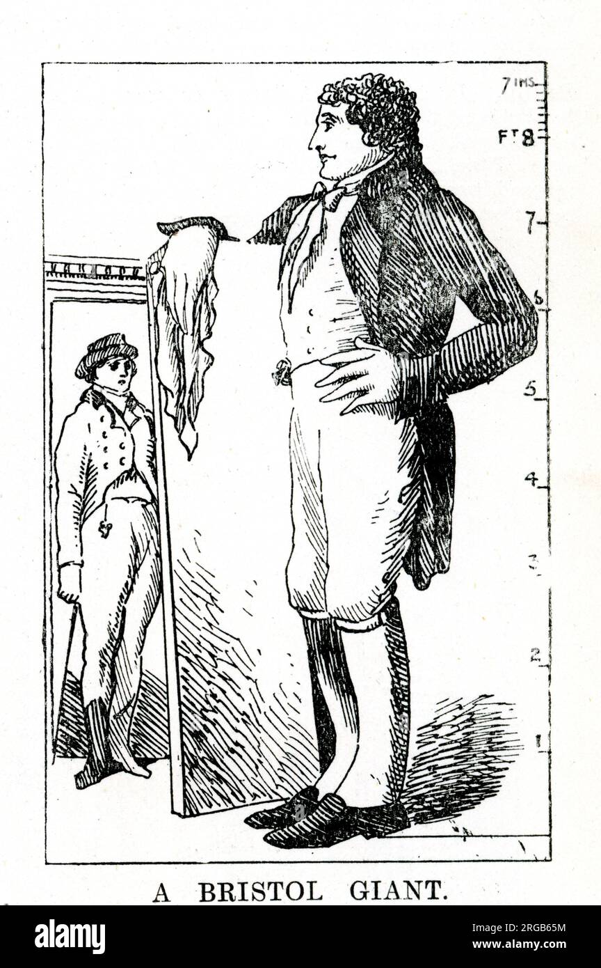 Patrick Cotter O'Brien, the Bristol Giant, height 8 feet 7 inches, who died in 1806 at the age of 46 Stock Photo