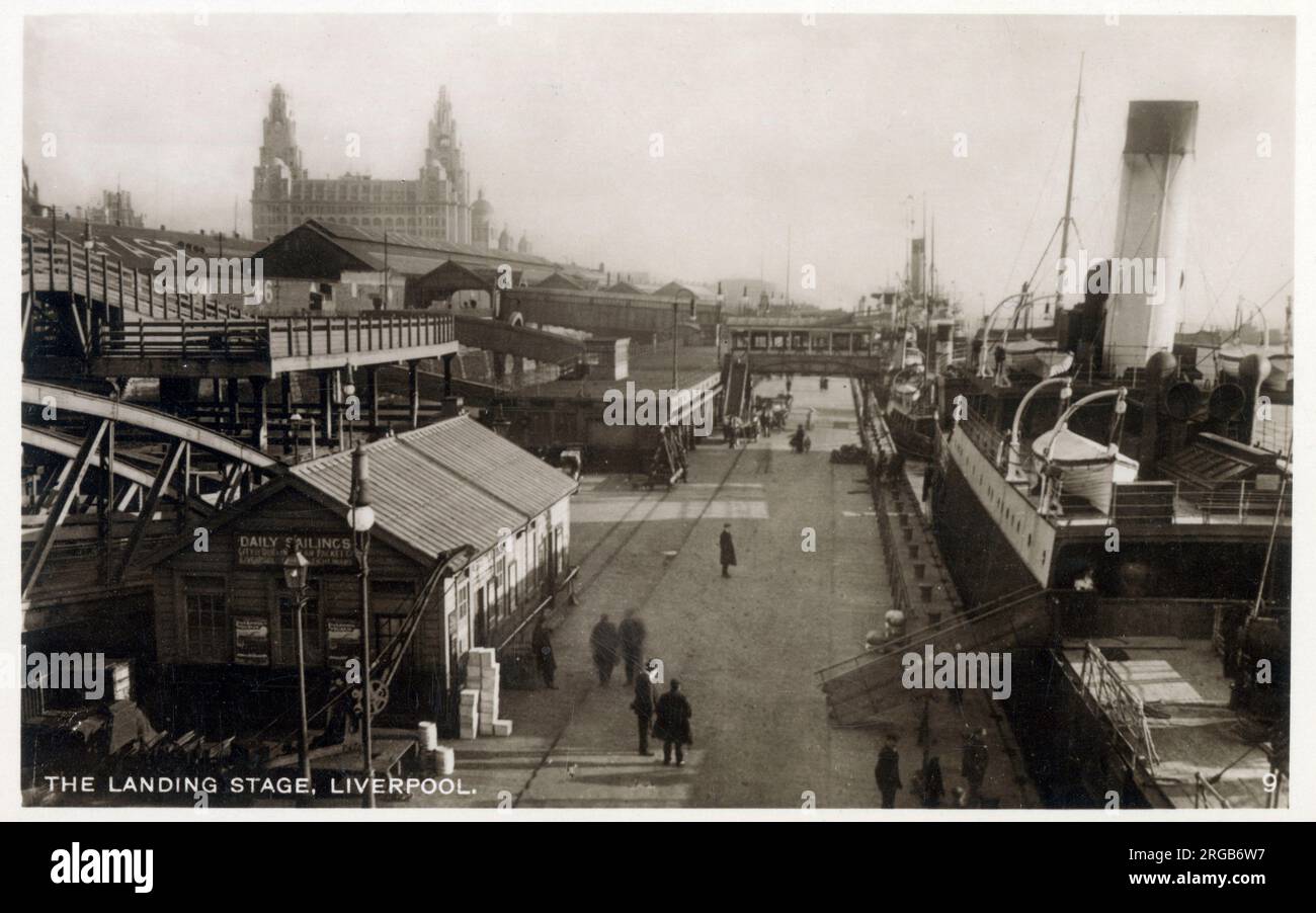 The Landing Stage Liverpool Docks, Merseyside, England Stock Photo