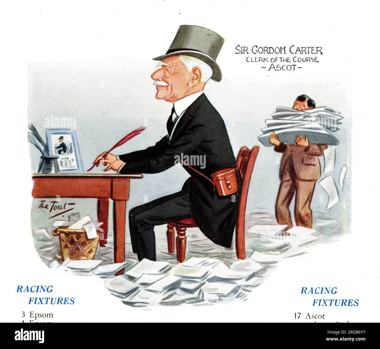 Sir Gordon Carter, Clerk of Ascot Racecourse, racing fixtures Stock Photo