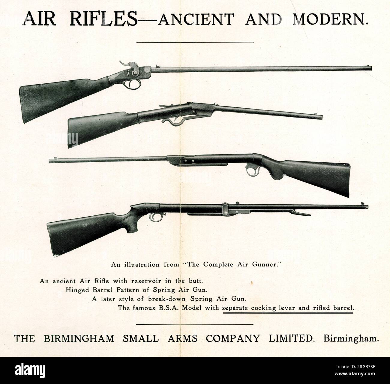 Air Rifles Ancient and Modern, The Birmingham Small Arms Company
