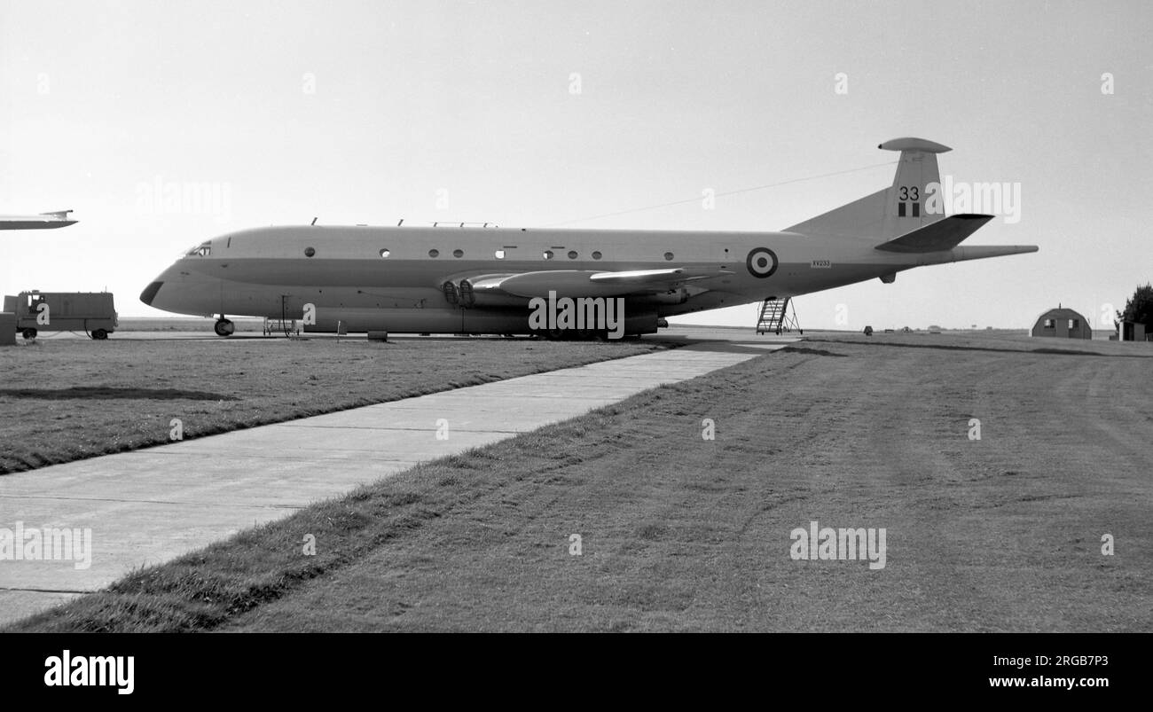Royal Air Force - Hawker Siddeley Nimrod MR.1 XV233, of 236 Operational Conversion Unit, at RAF St. Mawgan, on 18 September 1970. Stock Photo