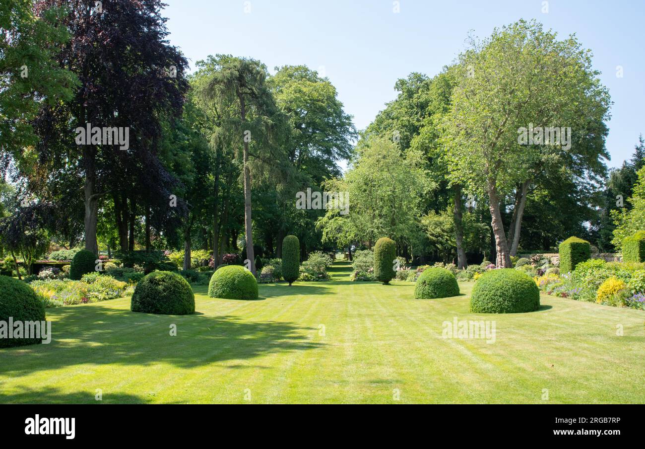 Le tapis vert, the green carpet, Jardins de Maizicourt Stock Photo