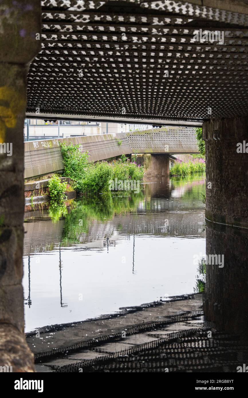 Rochdale Canal in Ancoats, Manchester, M4. Stock Photo