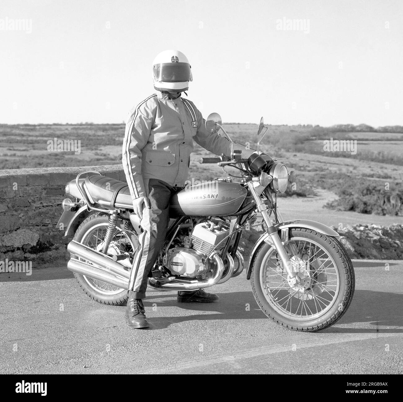 Kawasaki bike Black and White Stock Photos & Images Alamy