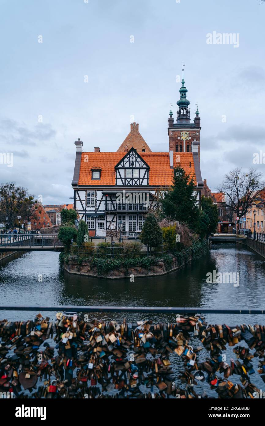 4.4.2023 Gdansk, Poland. Gdansk: Historic port city in Poland, known for its maritime heritage, stunning architecture, and vibrant cultural scene Stock Photo