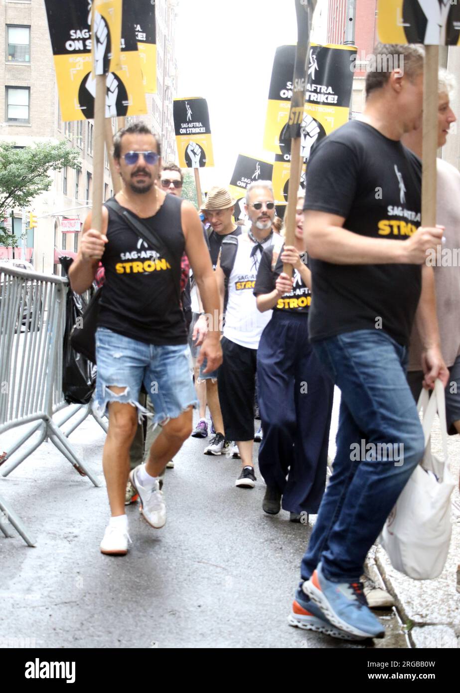New York, NY, USA. 7th Aug, 2023. Max Casella seen on the picket line ...