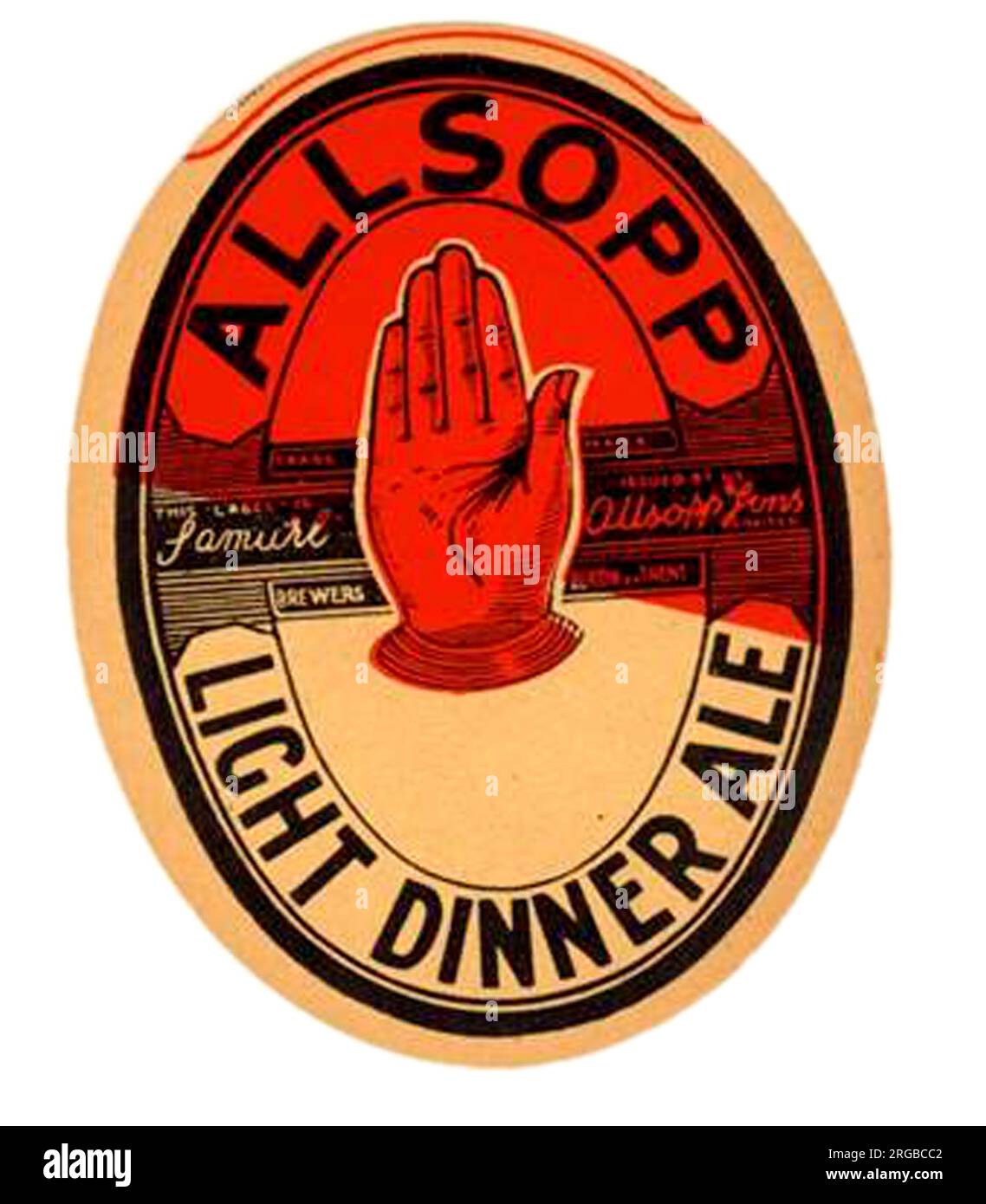 Allsopp Light Dinner Ale Stock Photo