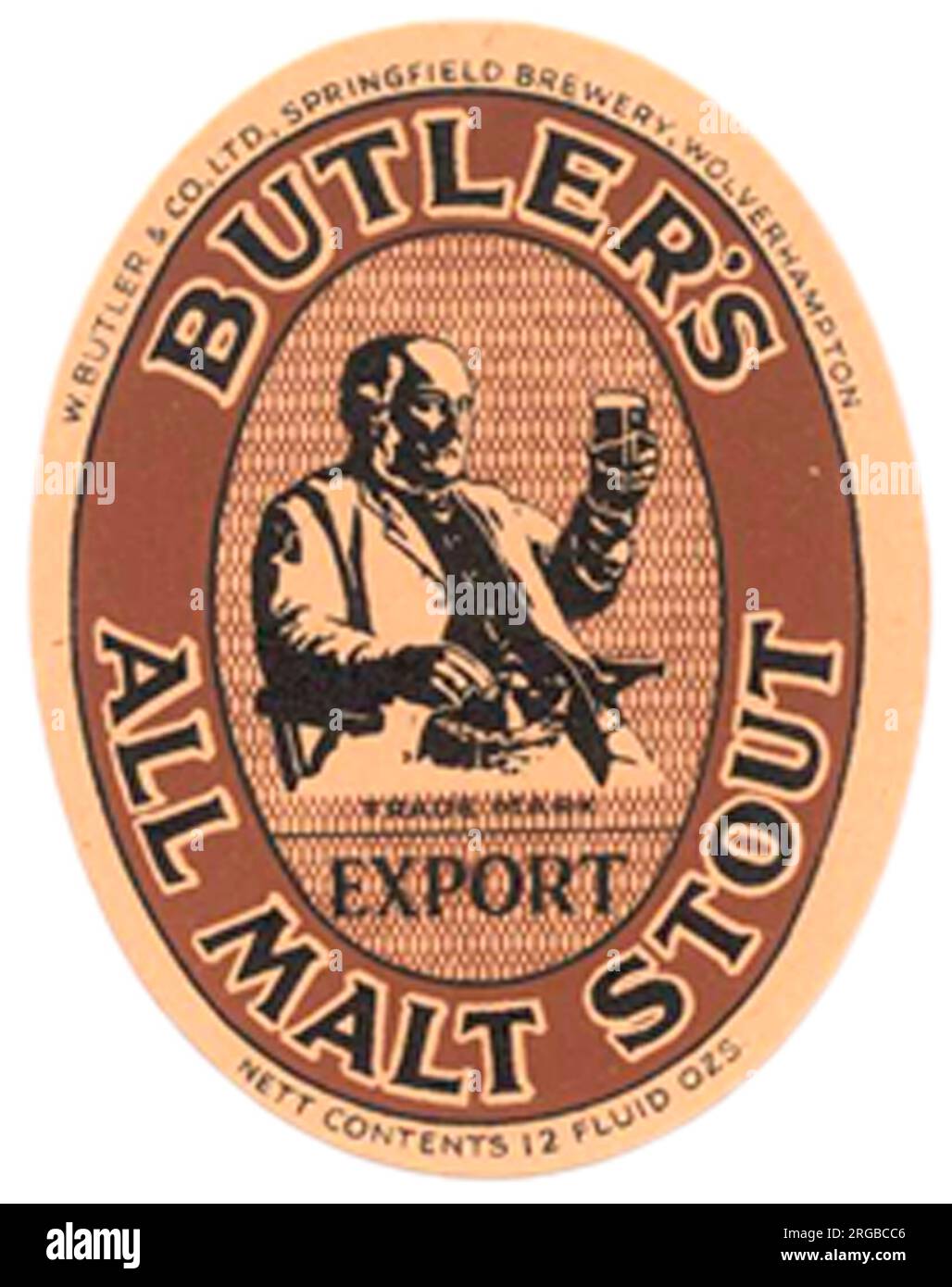 Butler's All Malt Stout Stock Photo