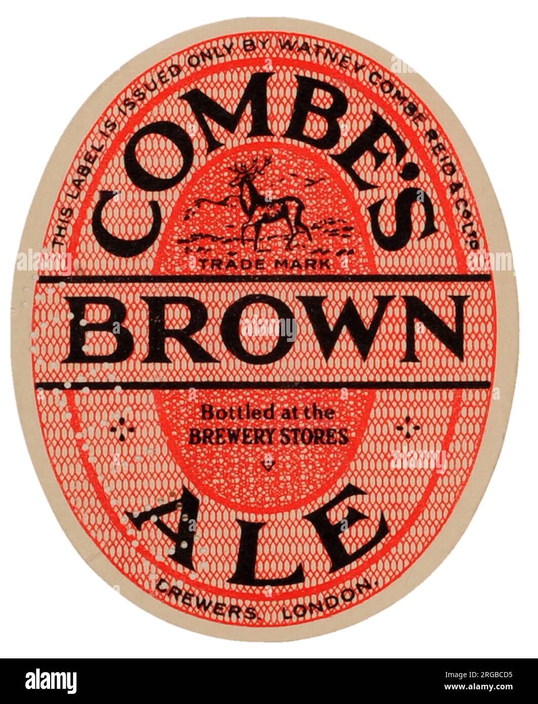 Combe's Brown Ale Stock Photo