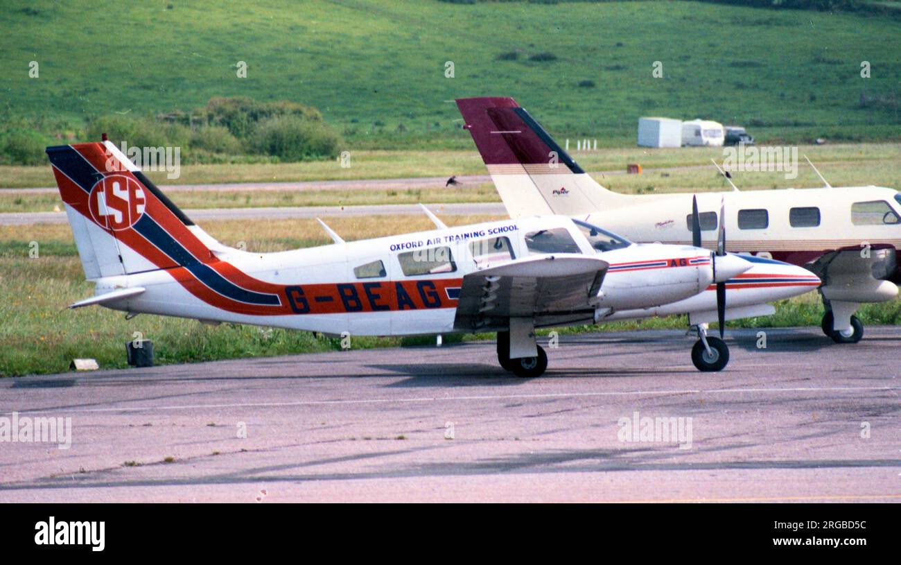 Piper PA-34-200T Seneca II G-BEAG (msn 34-7670204). Stock Photo
