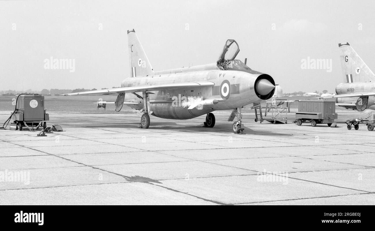 Royal Air Force - British Aircraft Corporation Lightning F.6 XS937 'C' (msn 95270), of No.23 Squadron, at RAF Upper Heyford on 25 May 1968. Stock Photo