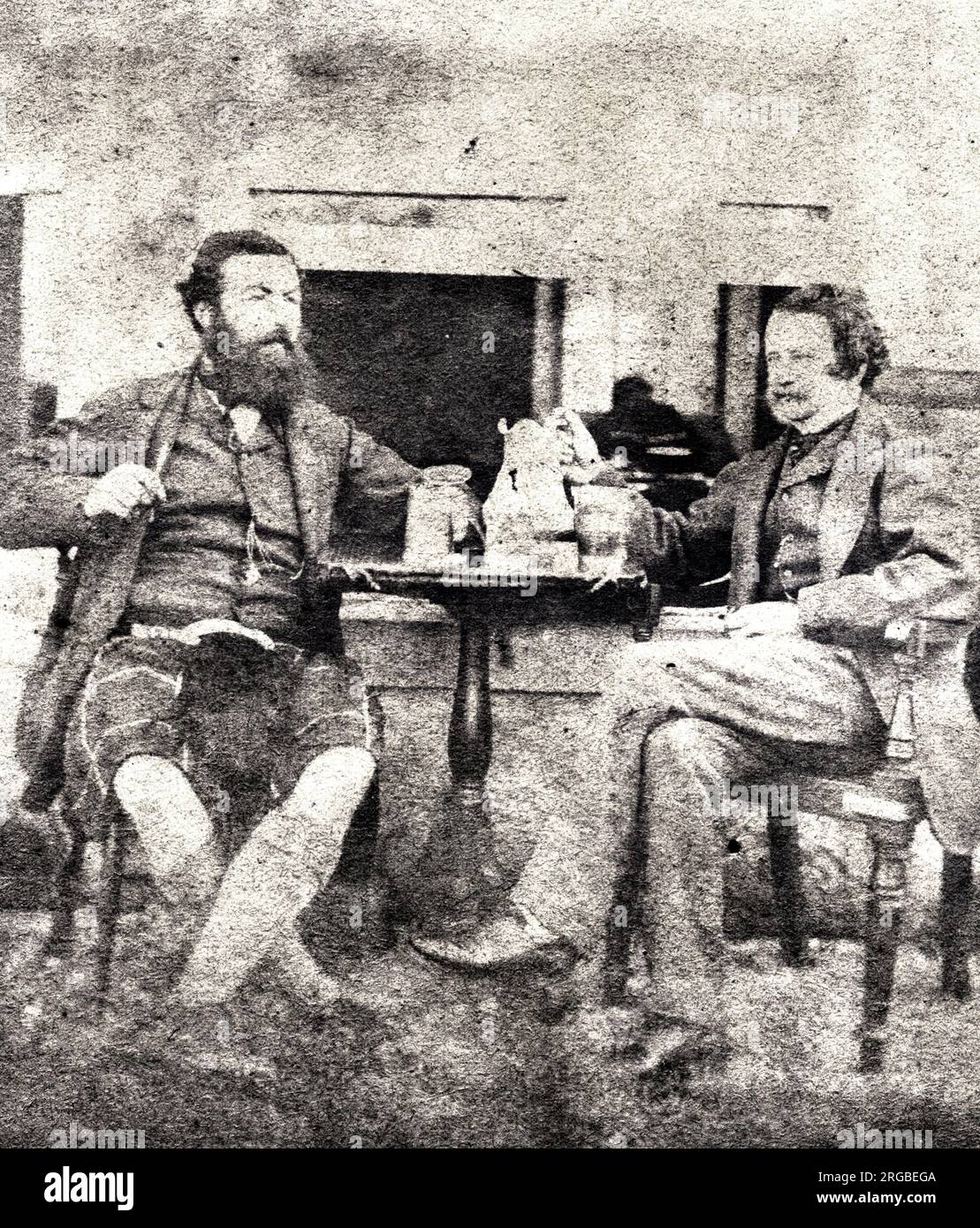 Scottish gentlemen, left to right, Alick Warrand and R.R. Caton. Stock Photo