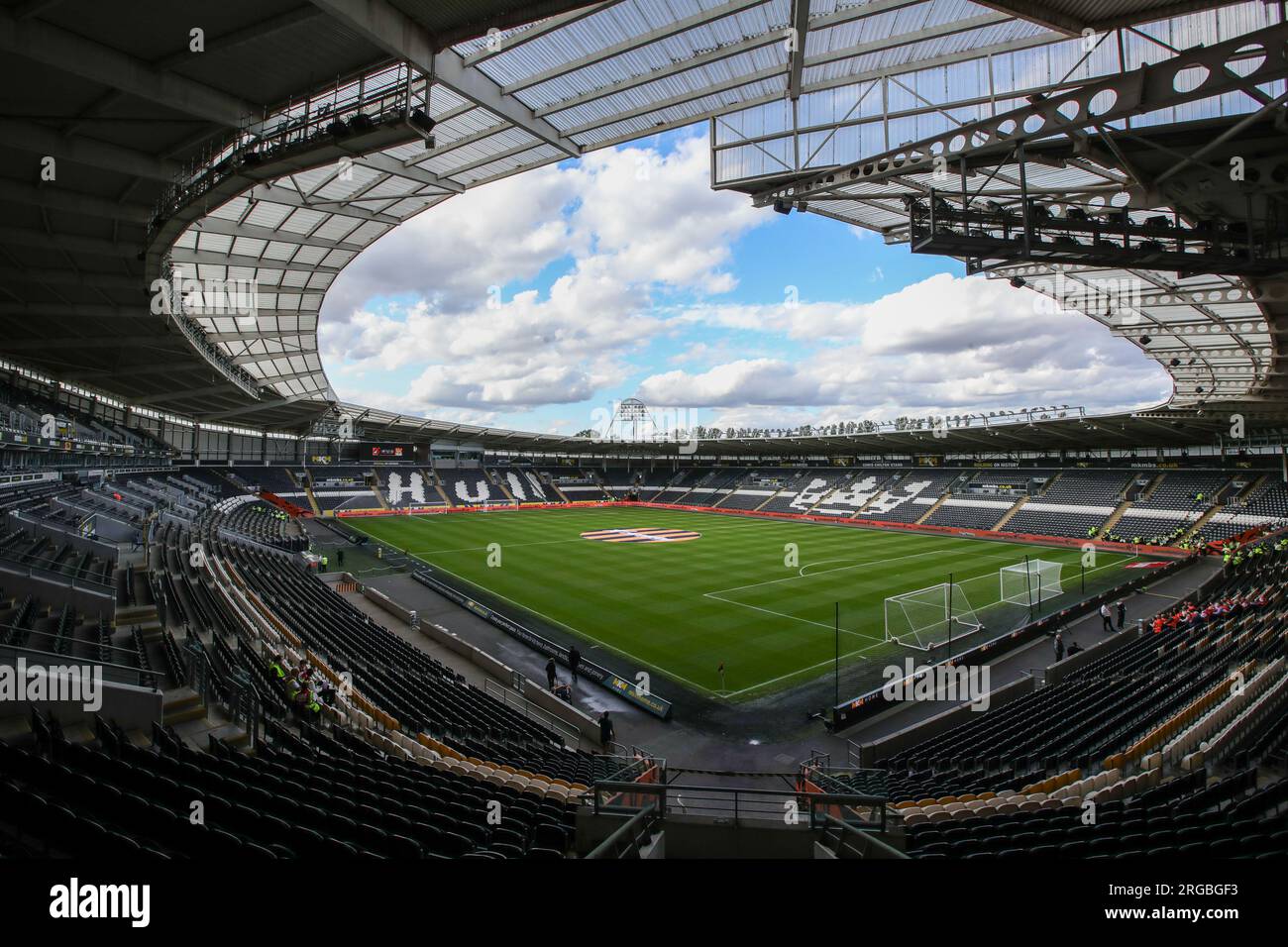 Hull, UK. 08th Aug, 2023. A general view inside The MKM Stadium ahead of the Carabao Cup match Hull City vs Doncaster Rovers at MKM Stadium, Hull, United Kingdom, 8th August 2023 (Photo by James Heaton/News Images) in Hull, United Kingdom on 8/8/2023. (Photo by James Heaton/News Images/Sipa USA) Credit: Sipa USA/Alamy Live News Stock Photo