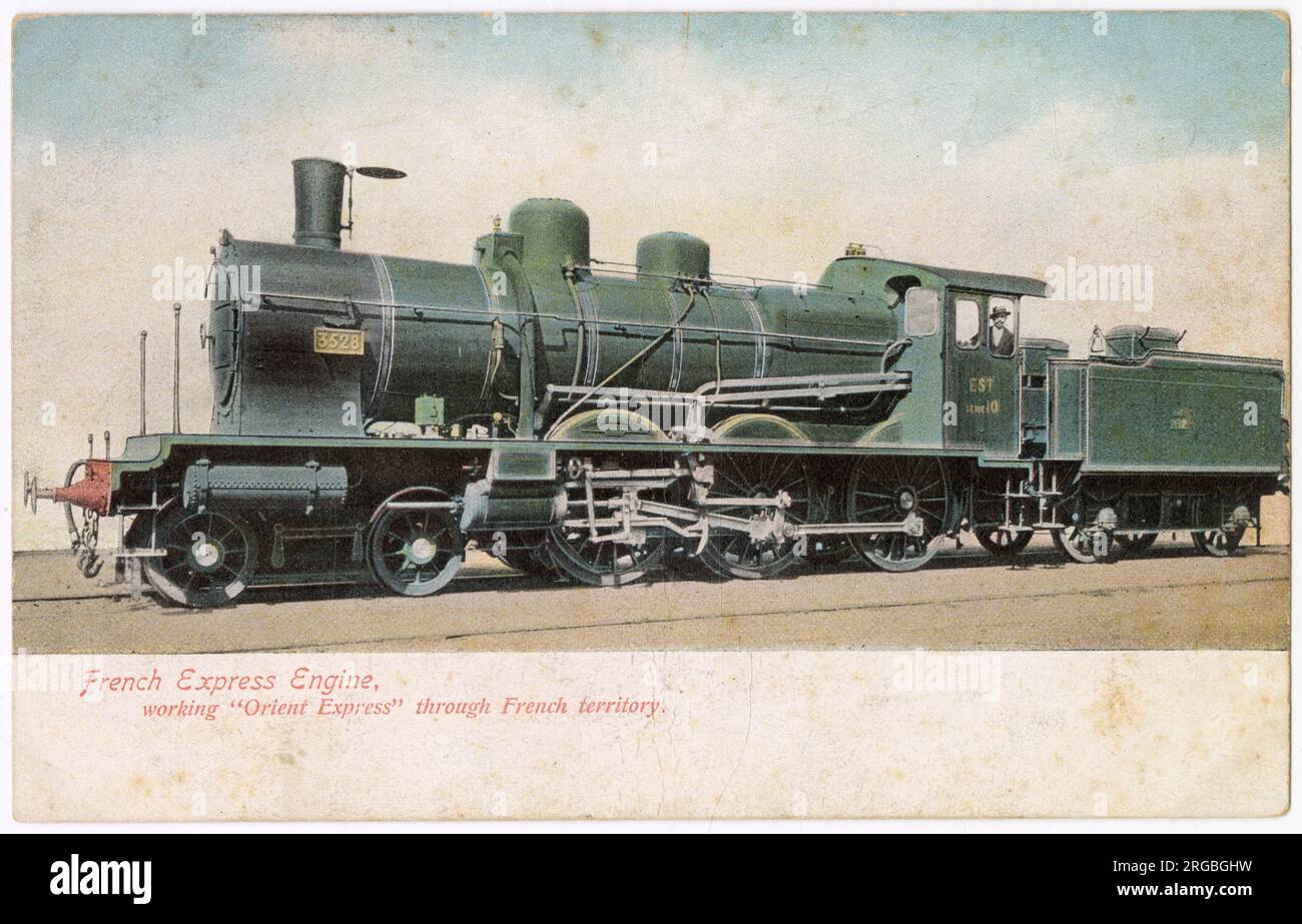 French Express Engine 3528, working Orient Express through French territory Stock Photo
