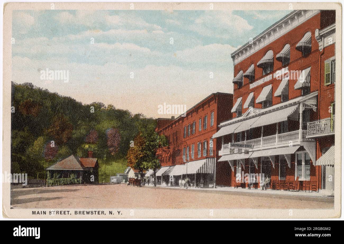Main Street, Brewster, Putnam County, New York State, USA Stock Photo