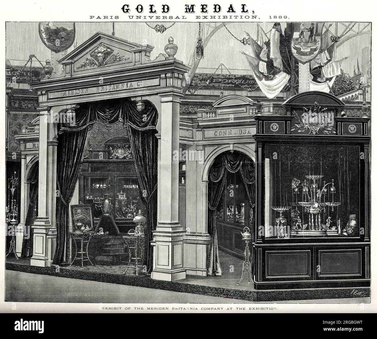 Gold Medal winner, Meriden Britannia Co, Universal Exhibition of Paris, 1889 Stock Photo