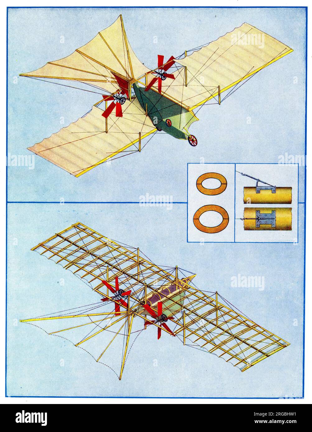 Steam Flying Machine aircraft proposed by William Samuel Henson in his patent of 1842 Stock Photo
