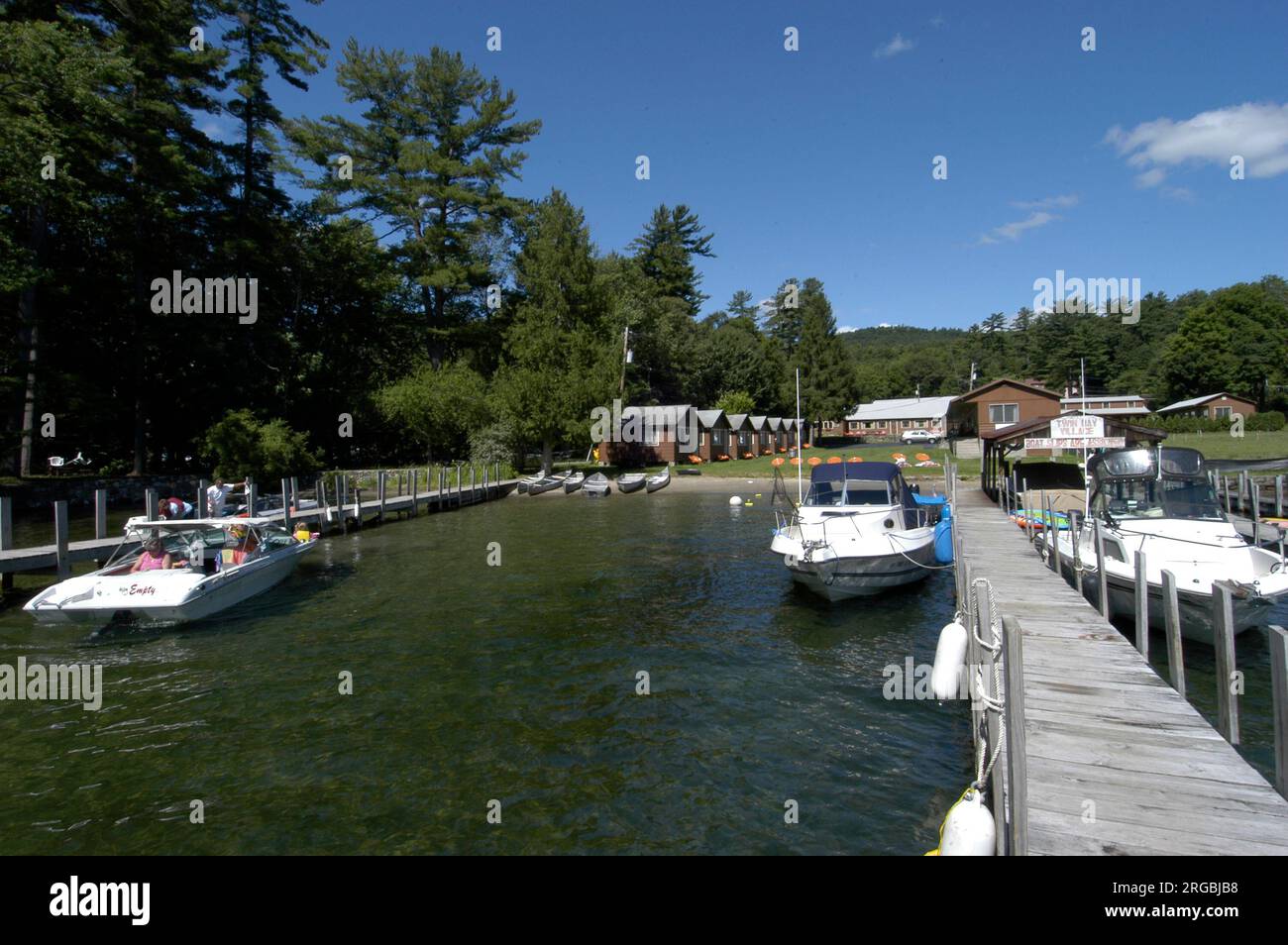 Twin Bay Village in Lake New York Stock Photo Alamy