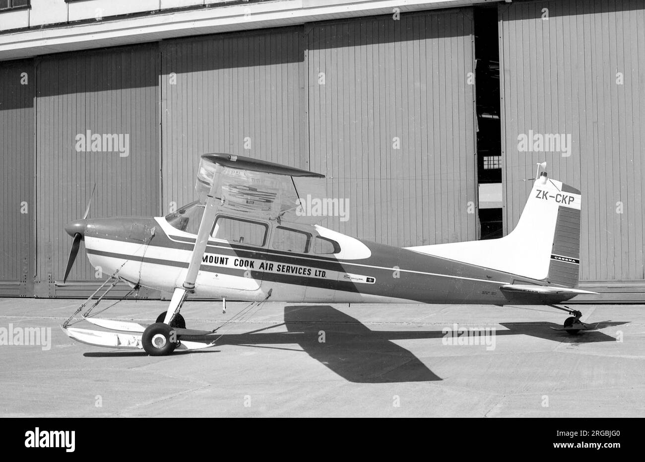 Cessna 185D Skywagon ZK-CKP (msn 18500796), of Mount Cook Air Services. Stock Photo