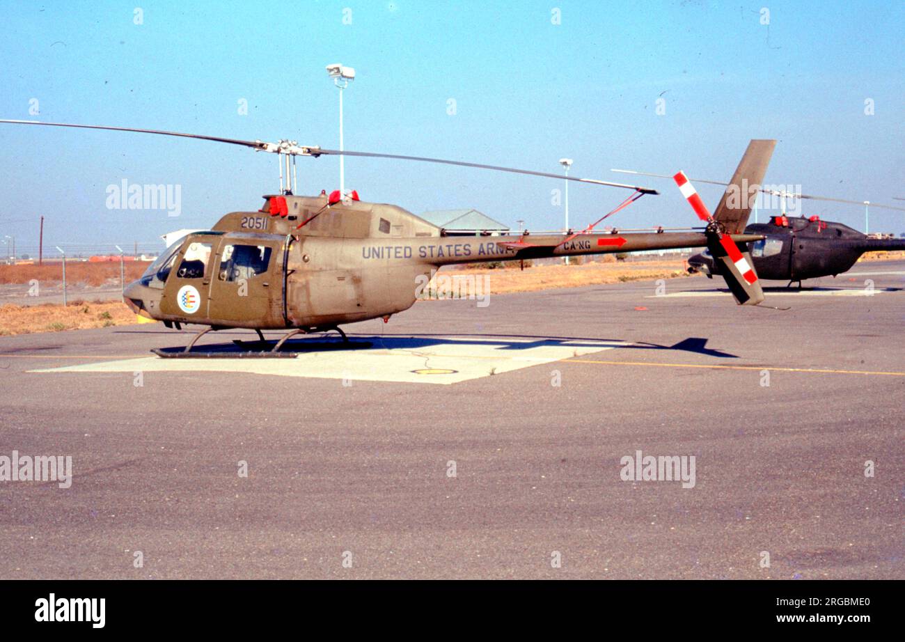 United States Army - Bell OH-58A Kiowa 71-20511 (MSN 41372), of the California National Guard. (Converted to OH-58D(R) 96-00120). Stock Photo