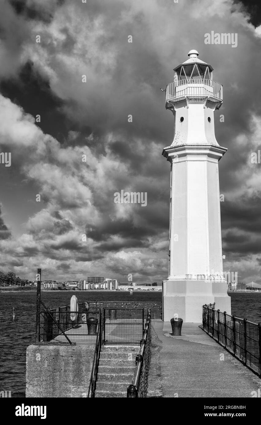 Newhaven Lighthouse, Edinburgh, Scotland, United Kingdom Stock Photo