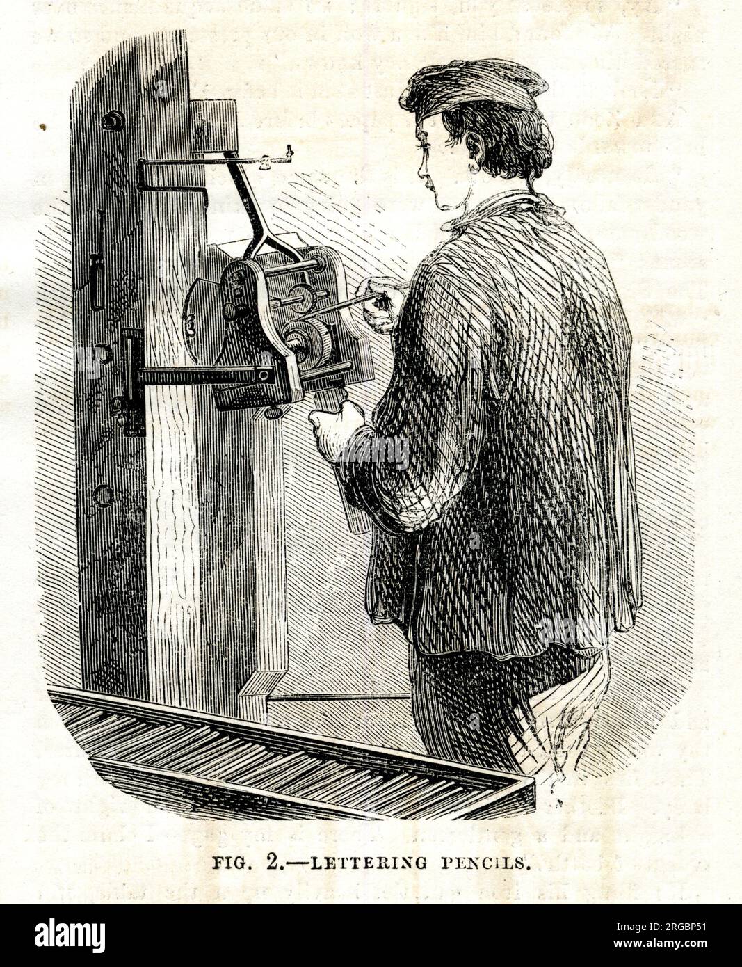 Lettering Pencils Pencil Making at Keswick Stock Photo Alamy