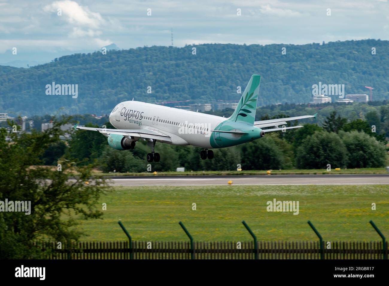 Zurich, Switzerland, July 13, 2023 5B-DDQ Cyprus Airways Airbus A320 ...