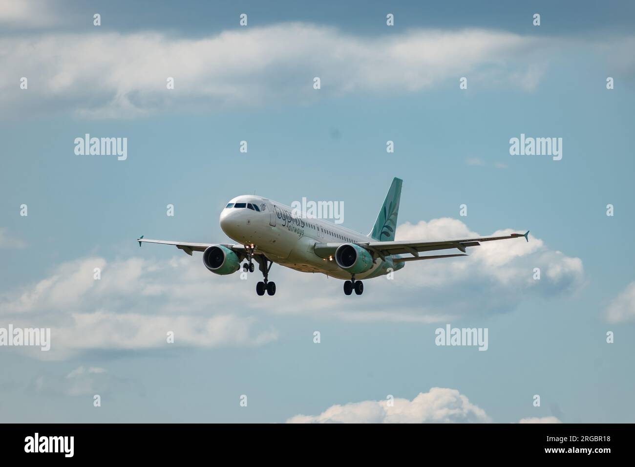 Zurich, Switzerland, July 13, 2023 5B-DDQ Cyprus Airways Airbus A320 ...