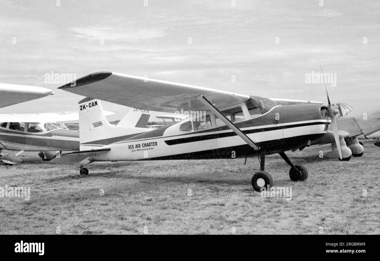 Cessna 185 Skywagon ZK-CAN (msn 18500134)m of Rex Air Charter. Stock Photo