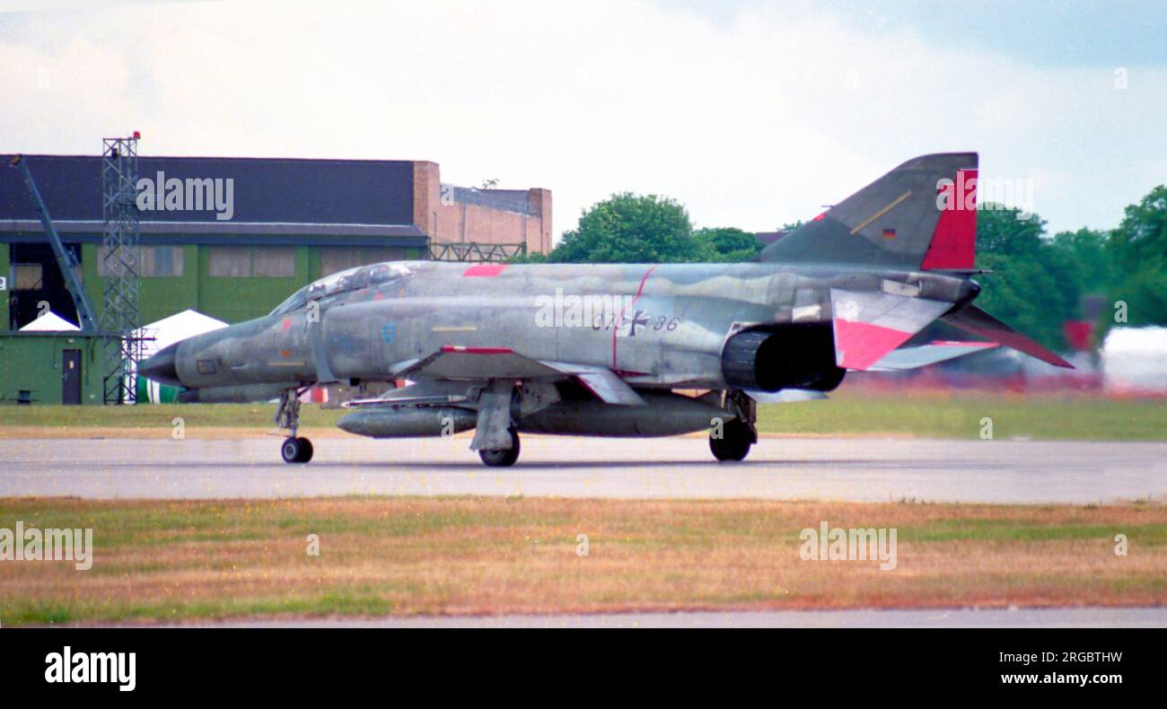 Luftwaffe - McDonnell Douglas F-4F Phantom II 37+36 (msn 4436) at RAF Waddington Stock Photo