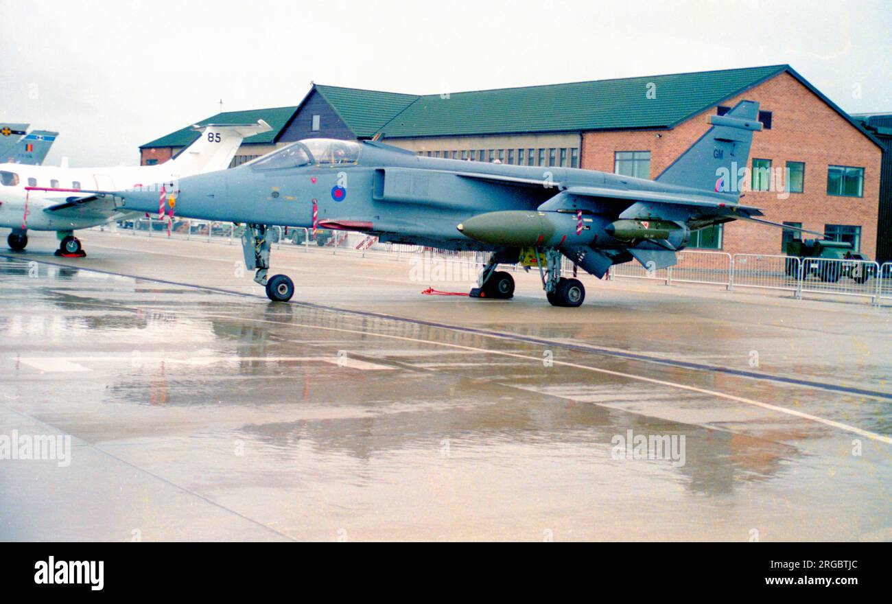 Royal Air Force - SEPECAT Jaguar GR.1A 'GM', at RNAS Yeovilton on 12 July 1996. Stock Photo