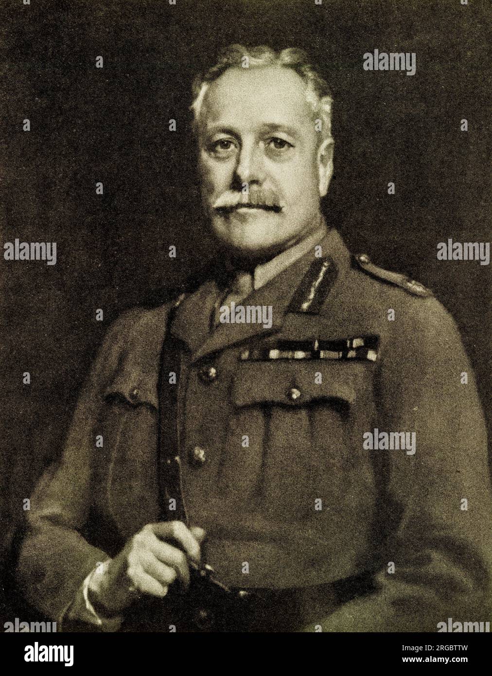 Field Marshal Douglas Haig, 1st Earl Haig, reproduction of a portrait by T Hamilton Crawford Stock Photo